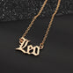 Old-English Zodiac Necklace